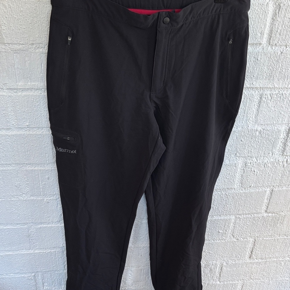 Marmot Soft Shel Minimalist Breathable Durable Waterproof Black Cargo Pants sz L